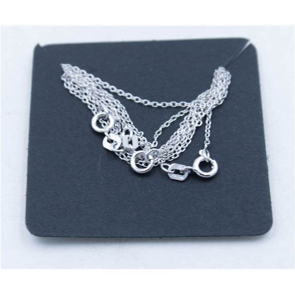 #75-STERLING SILVER NECKLACE 2 PCS