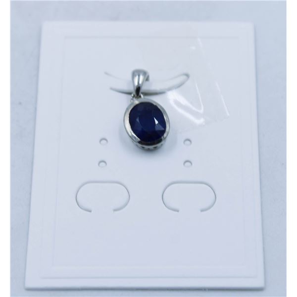 #174-HEATED BLUE SAPPHIRE GEMSTONE   PENDANT