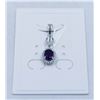 Image 1 : #208-UNHEATED AMETHYST & WHITE ZIRCON PENDANT