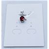 Image 1 : #238-UNHEATED GARNET & CZ  PENDANT