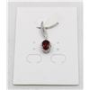 Image 1 : #232-UNHEATED GARNET & CZ  PENDANT