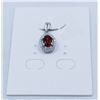 Image 1 : #219-UNHEATED GARNET & WHITE ZIRCON PENDANT
