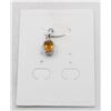 Image 1 : #195-UNHEATED CITRINE & CZ PENDANT
