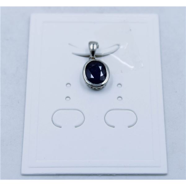 #175-HEATED BLUE SAPPHIRE GEMSTONE   PENDANT