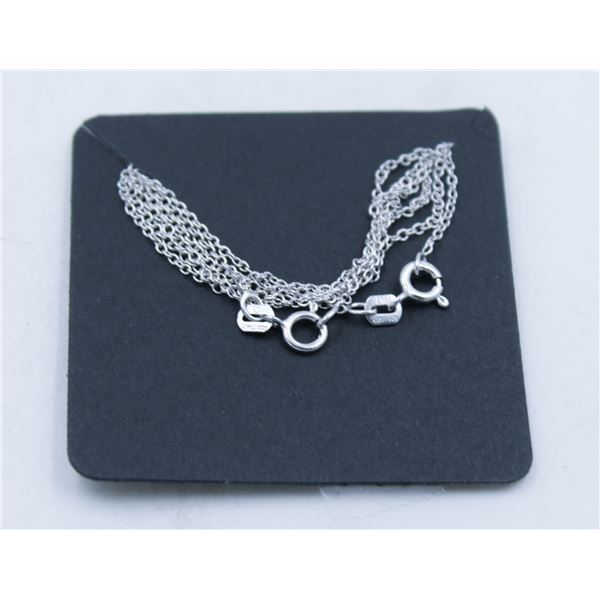 #60-STERLING SILVER NECKLACE 2 PCS