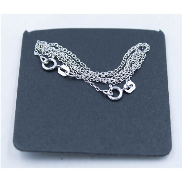 #77-STERLING SILVER NECKLACE 2 PCS