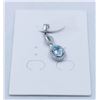 #182-SKY BLUE TOPAZ & CZ PENDANT