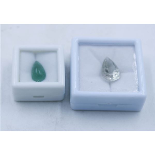 #263-UNHEATED AMETHYST 6.97CT  & AVENTURINE 3.95CT