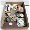 Image 1 : BOX OF WATCHES AND WALL/DESK CLOCKS