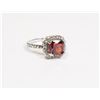 Image 1 : NEW SIZE 7 SILVER TONE RED RHINESTONE RING WITH