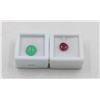 Image 1 : #45-NATURAL CHRYSOPRASE 4.40CT  & HEATED RUBY 2.65