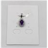 Image 1 : #204-UNHEATED AMETHYST & CZ PENDANT