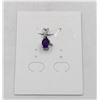 Image 1 : #210-UNHEATED AMETHYST & CZ PENDANT