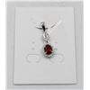 Image 1 : #242-UNHEATED GARNET & WHITE ZIRCON  PENDANT
