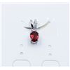 Image 1 : #236-UNHEATED GARNET & CZ  PENDANT