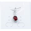 Image 1 : #230-UNHEATED GARNET & WHITE ZIRCON PENDANT