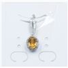 Image 1 : #194-UNHEATED CITRINE & CZ PENDANT