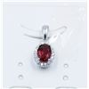 Image 1 : #229-UNHEATED GARNET & WHITE ZIRCON PENDANT