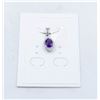 Image 1 : #206-UNHEATED AMETHYST & WHITE ZIRCON  PENDANT