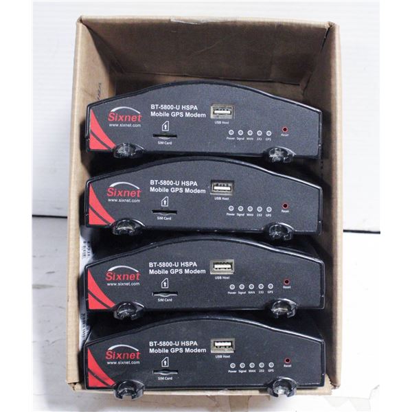 BOX OF MOBILE GPS MODEMS X4.