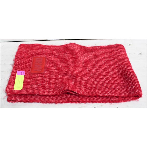 LADIES RED DKNY SCARF