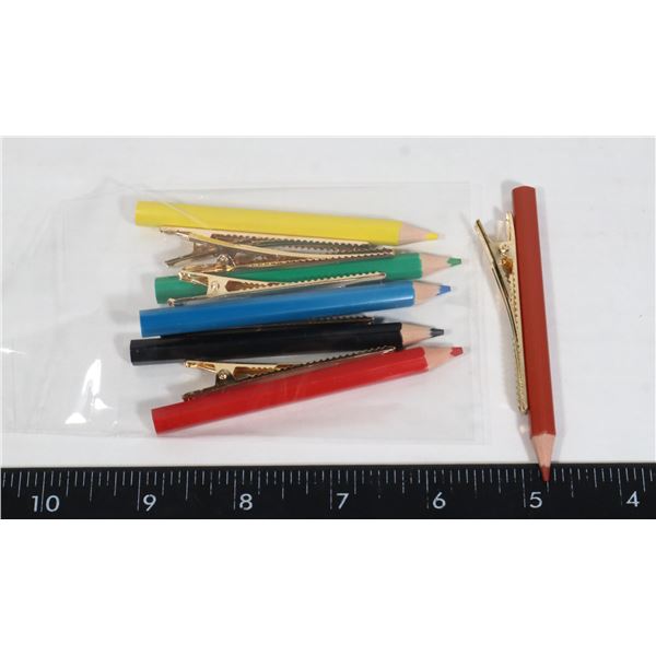 NEW PENCIL CRAYON ALLIGATOR CLIP HAIR ACCESSORIES