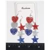 Image 1 : 2 NEW PAIRS OF DANGLE EARRINGS STARS AND HEARTS