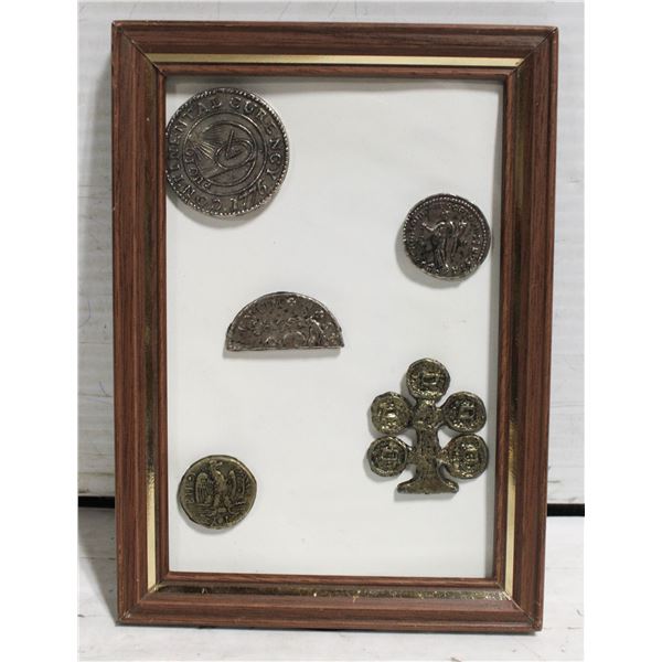 FRAMED REPLICA ANCIENT COINS