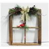 Image 1 : ANTIQUE WOOD CHRISTMAS LIGHTED WINDOW