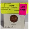 Image 2 : 1963 DOUBLE 3 VARIETY CANADA 1 CENT COIN, BU
