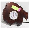 VINTAGE LIVE EDGE WOODEN WALL THERMOMETER