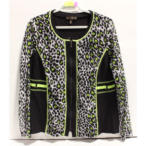 LADIES L PICADILLY FASHIONS ZIPPER SHIRT