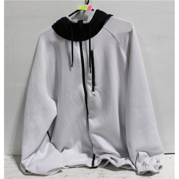MENS XXL WHITE AMERIAN EAGLE ZIPPER HOODIE