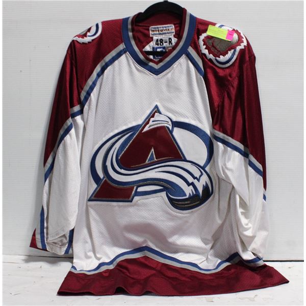 SIZE 48 NHL STARTER AVALANCHE CENTRE ICE JERSEY