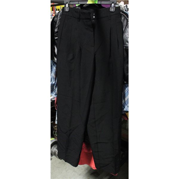 MENS XSMALL BLACK DRESS PANTS UNHEMMED