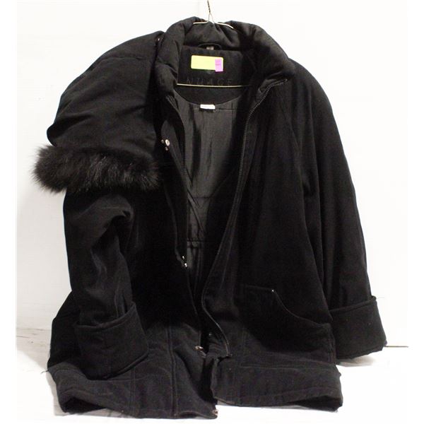 WOMEN'S NUAGE BLACK WINTER COAT ML