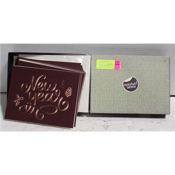 BOX OF NEW HAPPY NEW YEAR GREETING CARDS &