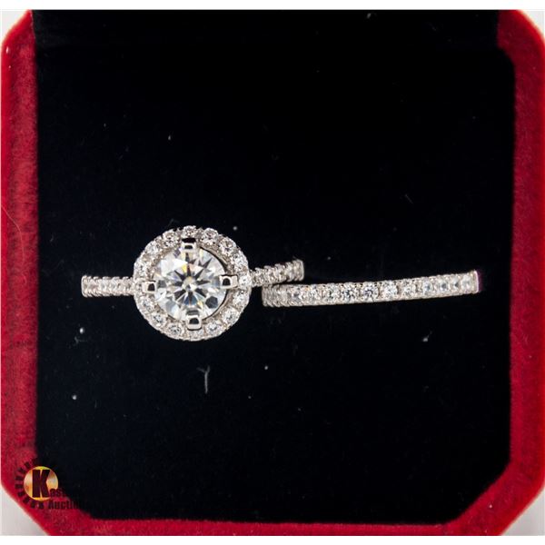 #1094-2 PCE WEDDING SET WITH HAND SET 1CT GRA