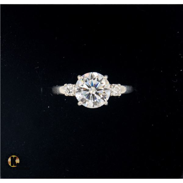 #1040-HAND SET 3.00 CT GRA CERTIFIED ROUND