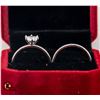 Image 2 : #1095-2 PCE WEDDING SET WITH HAND SET 0.75 CT GRA