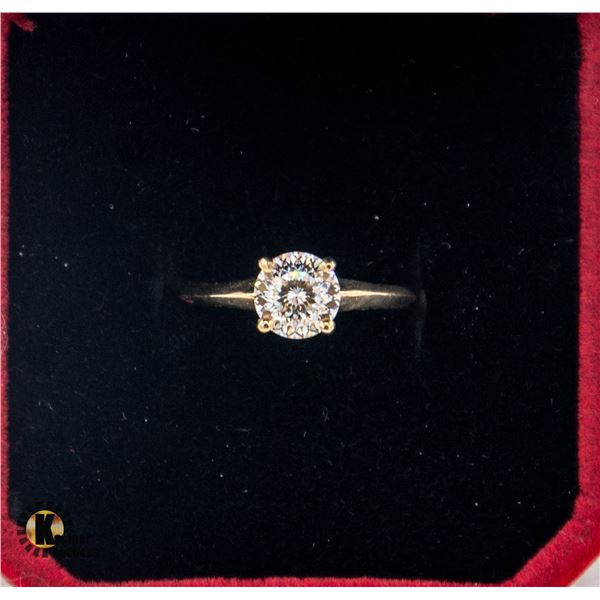 #1054-10KT YELLOW GOLD RING WITH 1.00 CT 100 FACET