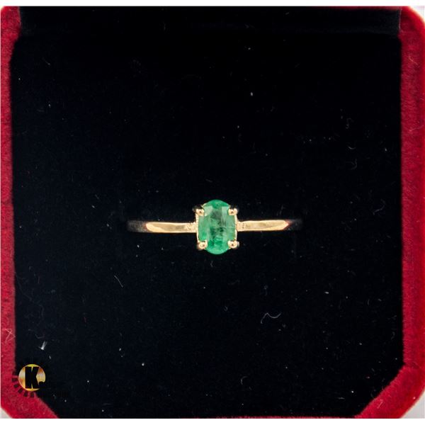 #1055-10 KT YELLOW GOLD RING WITH 0.50 CT NATURAL