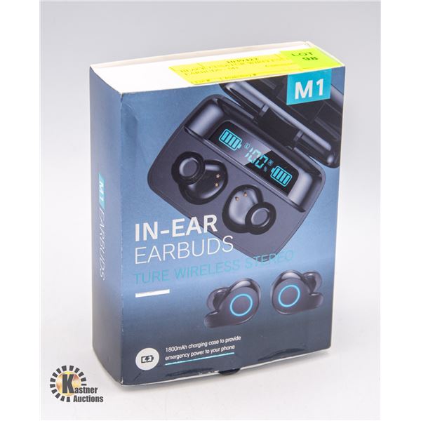 BLACK CUSATUR WIRELESS IN EAR EARBUDS - M1