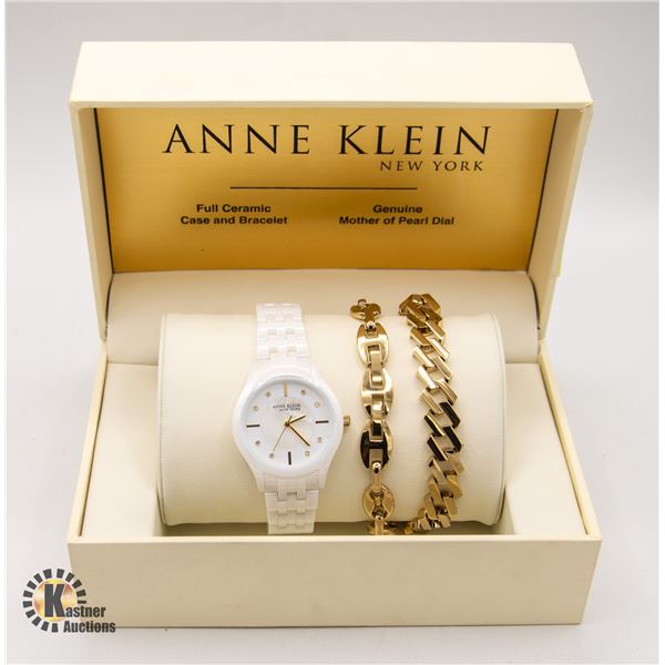 NEW ANNE KLEIN NEW YORK WATCH AND BRACELETS