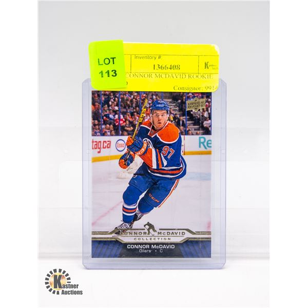 2015 CONNOR MCDAVID ROOKIE CARD - UPPER DECK