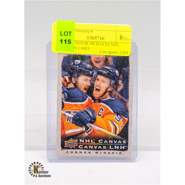 20-21 CONNOR MCDAVID NHL CANVAS CARD UPPER DECK