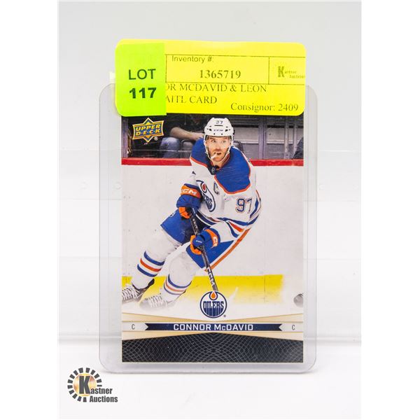 CONNOR MCDAVID & LEON DRAISAITL CARD UPPER DECK