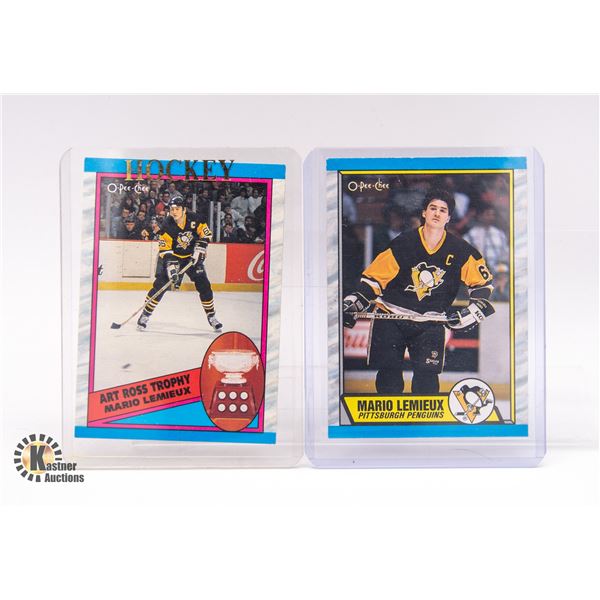 LOT OF 2 MARIO LEMIEUX CARDS O-PEE-CHEE