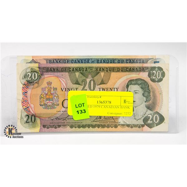ASSORTED 1979 CANADIAN BANK NOTES