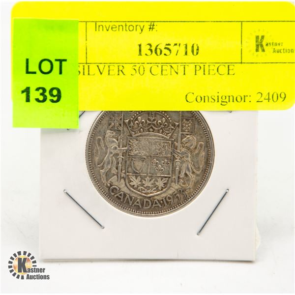 1953 SILVER 50 CENT PIECE